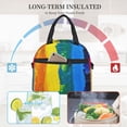 thumbnail image 4 of Disketp Rainbow Colored Lonchera Térmica para Mujer y Hombre, Bolsa de Almuerzo Reutilizable e Impermeable para Trabajo, Viajes y Picnic, 4 of 7