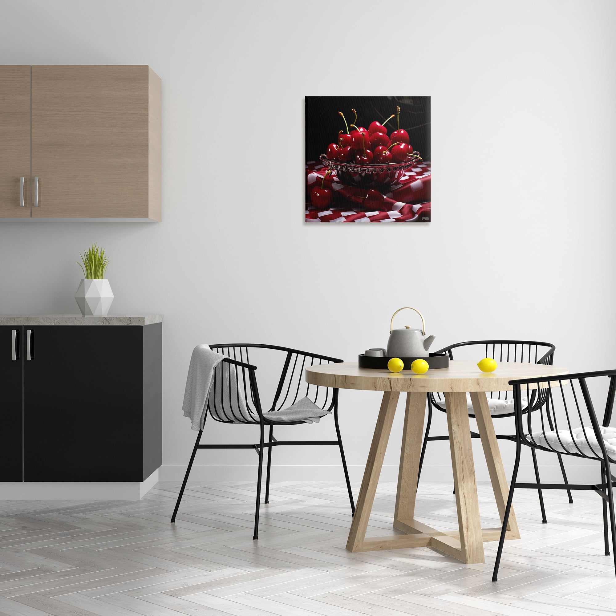 Stupell Industries Plump Cherries Still Life Food & Beverage Painting Gallery Wrapped Canvas Art Print Wall Art, 24 x 24