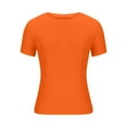 thumbnail image 2 of Besolor Going out Tops for Women Short Sleeve Crewneck Ribbed Slim Fitted Stretch Summer Casual Cute Tshirt, 2 of 6