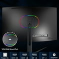 thumbnail image 4 of Norcent 27-inch FHD VA Gaming Curved Monitor with Rainbow Lights, 240Hz Refresh Rate, Eye Care 1080P Display, FreeSync G-Sync Compatible, 1ms DisplayPort, HDMI, DP and Speakers, 4 of 7