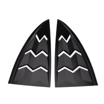 LOLIPPYY 2Pcs Black Rear Side Window Louver Covers with Easy Installation for Car Exterior