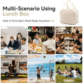 thumbnail image 4 of Lomyolo Cute Lunch Bag for Women Men - Large 9.8L Insulated Corduroy Lunch Tote Bag, Thermal Leak Resistant Lunch Cooler for Work, Travel, Picnic, Beach, Ideal Gift for Back to School, 4 of 6