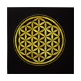 thumbnail image 1 of Mantel de Tarot de flor de la vida, mantel de terciopelo, tela de Altar, brujería pagana, adivinación, almohadillas de cartas de oráculo, Galaxia, negro y dorado qym unisex, 1 of 2