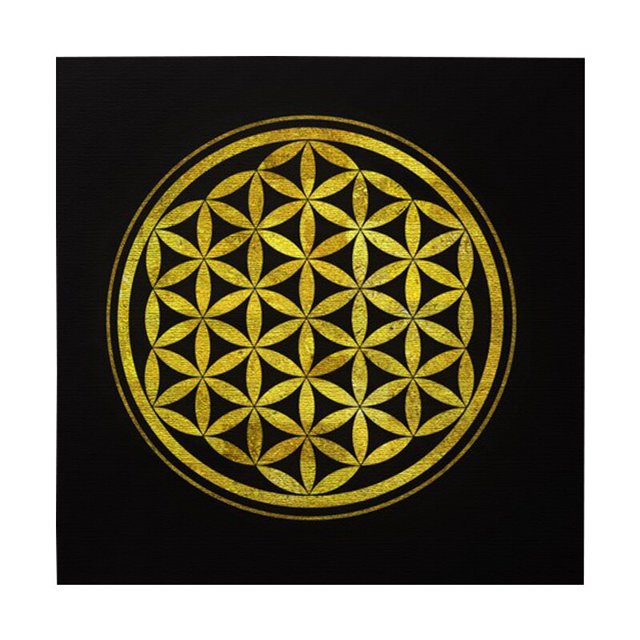 Mantel de Tarot de flor de la vida, mantel de terciopelo, tela de Altar, brujería pagana, adivinación, almohadillas de cartas de oráculo, Galaxia, negro y dorado qym unisex