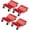 Red, variant on Ktaxon Car Wheel Dolly, 4PCS 6000LBS Heavy Duty Vehicle Dolly, Silver