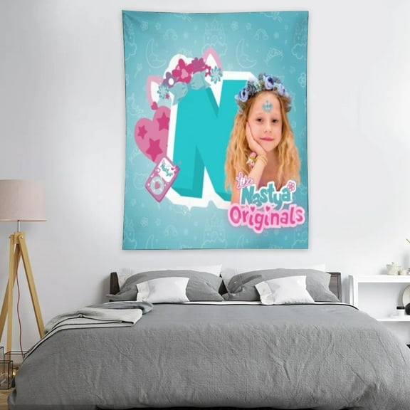 Tapestry for Like Nastya Bedroom Dorm Backgrounds wall hanging Poster Wall Art Decorations Kids Girls Teens Gifts Funny 40×30 inch