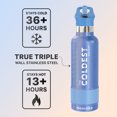 thumbnail image 2 of Coldest Sports Water Bottle - Straw Lid Bottle with Handle Leak Proof, Vacuum Insulated Stainless Steel, Double Walled, Thermo Mug, Tumbler (21 oz, Galactic Blue Glitter), 2 of 8