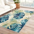 thumbnail image 2 of Monstera Leaf Rug 5x7 Area Rugs for Bedroom Living Room, Tropical Jungle Area Rug, Palm Leaf Carpet Machine Washable Non-Slip Large Rug, Soft Low Pile Area Rug, Indoor Decorative Rug G&n09, 2 of 7