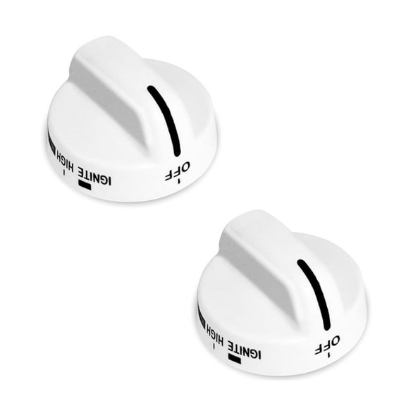 JESE 8273104 Burner Knob Range Control Knob(White) Replacement Part Compatible with Whirl-pool Gas Stove - Replace PS393679 WP8273104-2 Pakc