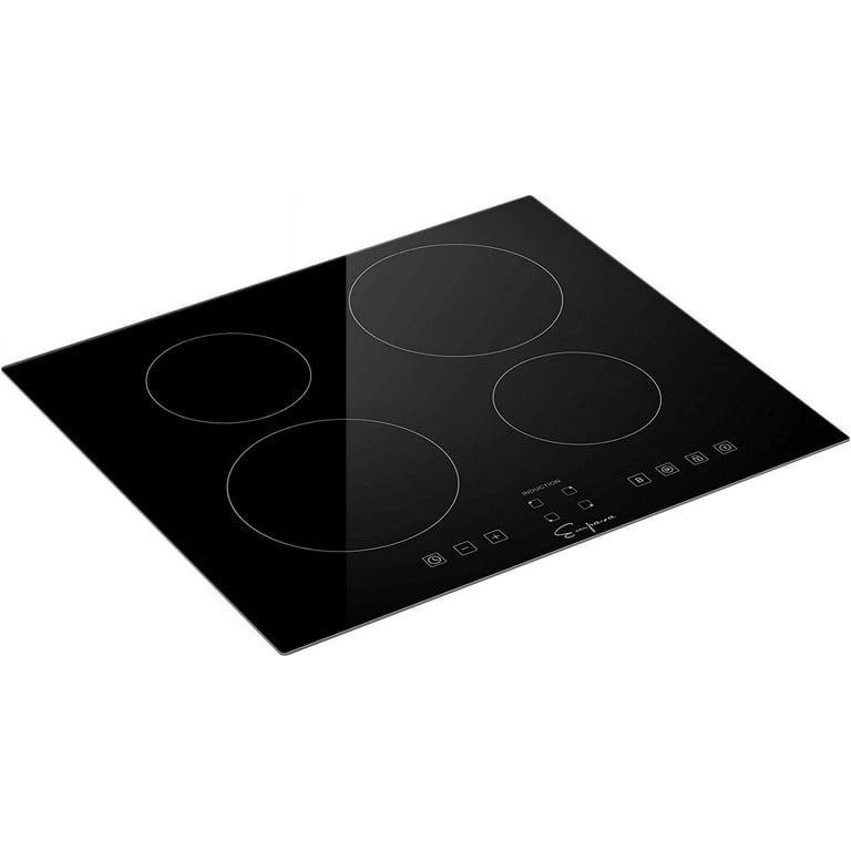  Empava 24 Built-in Electric Induction Cooktop with 4 Elements  Power Boost Burners in Black Vitro Ceramic Glass, 24 Inch : Appliances