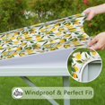 thumbnail image 6 of Yellow Lemon Fruit Flowers White Pattern Square Fitted Tablecloth with Elastic Edge,Square Table Cover,Washable Elastic Table Cover for Home Kitchen Party Decor 36"x36", 6 of 6
