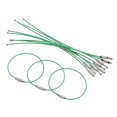 thumbnail image 3 of BESTYASH 10Pcs Stainless Steel Wire Chain Green Keyrings Heavy Duty Easy Lock for Key Use, 3 of 6