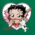thumbnail image 5 of Wild Bobby Betty Boop Heart Blowing Kiss Dog Betty Boop Womens Long Sleeve T-Shirt, Kelly, X-Large, 5 of 5