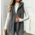 thumbnail image 6 of Winter Vest Fleece for Women Plus Size Cozy Warm Fuzzy Hooded Sleeveless Jackets Lightweight Casual Leisure Zipper Waistcoat Outerwear with Pockets, 6 of 9
