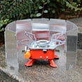 thumbnail image 3 of NICEXMAS Silver Outdoor Windshield for Camping Stove Foldable Fuel Saving Design, 3 of 6