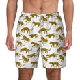 thumbnail image 3 of Uemuo Leopard Print Pattern Mens Swim Trunks Quick Dry Board Shorts with Mesh Lining, Stretch Beach Shorts Quick Dry No-Chafing Board Shorts-XX-Large, 3 of 9