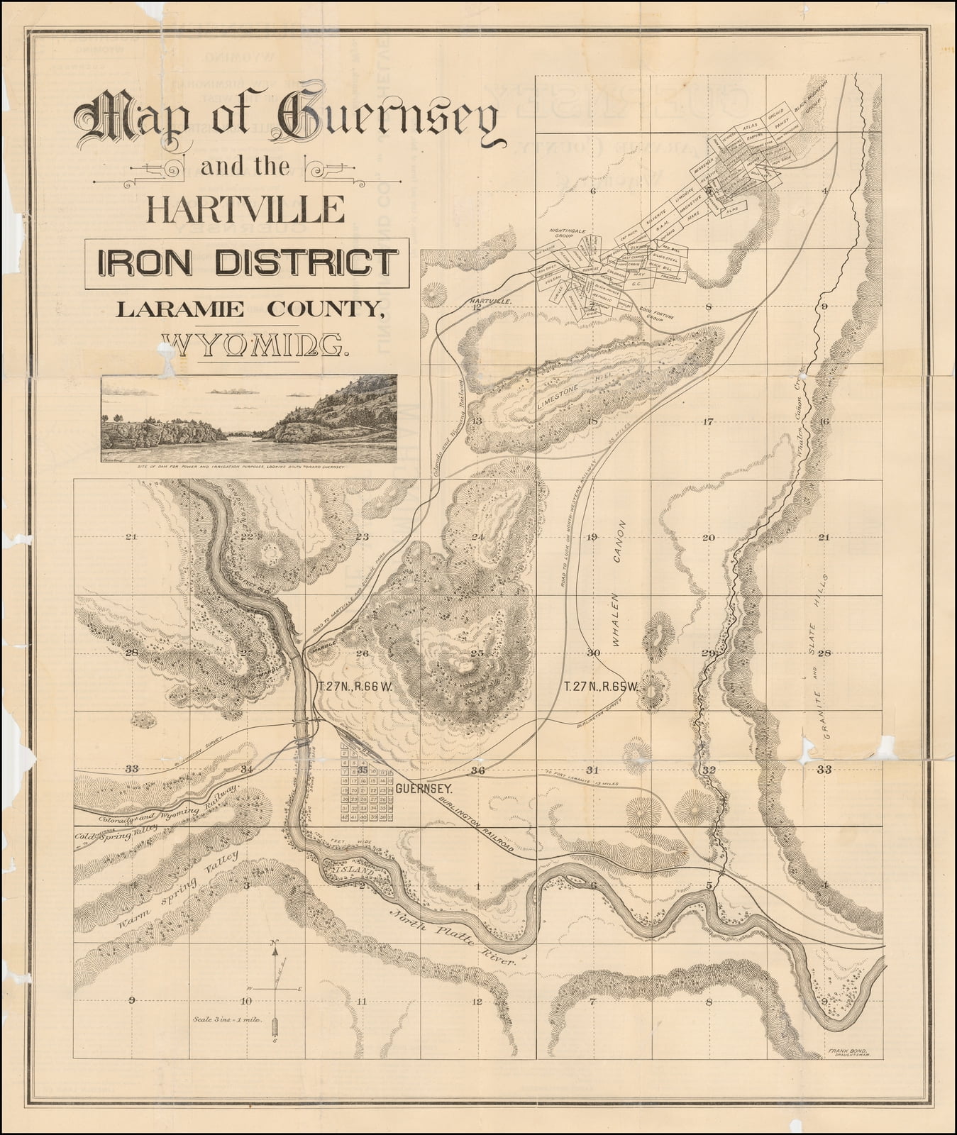 Map of Guernsey and the Hartville Iron District Laramie County, Wyoming