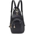thumbnail image 2 of Small Leather Convertible Backpack Sling Purse Shoulder Bag for Women, 2 of 11