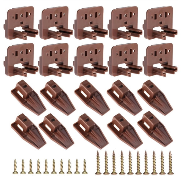 10PCS Drawer Slide Track Guide Glide for Center Mount Dressers and Nightstand 1 Systems