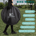 thumbnail image 4 of VeloChampion 1 Pack Waterproof Bicycle Wheel Bag for 700c Road Bike Wheels Black, 4 of 7