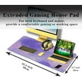 thumbnail image 3 of Computer Desk Pads Pink Large Gaming Mousepads Women¡¯s Office Decor Big Mouse Pads Mouse Pad Large Non-Slip Rubber Base 35.4" X 15.7" for Game Office, Cute Stellar in Watercolor, 3 of 6