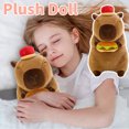 thumbnail image 4 of Capybara en Peluche, 25.59 Pouces Mignon Rongeur en Peluche Jouet Réaliste avec Sac à Dos Tortue pour Enfants, 4 of 4