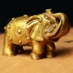 thumbnail image 3 of Xiao Hua Estatuas de elefante de latón, decoración Feng Shui para el hogar, figuras de elefante para sala de estar, coleccionables vintage, regalo decorativo, 1 par, 3 of 5