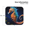 thumbnail image 2 of Naloa Yellow Fish Seahorse Coasters for Set of 4 - PU Leather Coasters, Coasters for Table Cup Tea Coffee Beer, Decorative for Kitchen Homedecor (Round), 2 of 6
