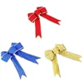 thumbnail image 2 of Advancent Adornos navideños con lazo, cinta hecha a mano, flor, decoración de árbol impermeable, lazos parpadeantes brillantes tejidos, nudo, Kits de decoración para fiestas Rojo, 2 of 6