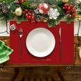 thumbnail image 4 of UYUH Waterproof Christmas Placemats for Dining Table 32 x 21 cm Festive Holiday Table Mats with Snowflake Design, Washable & Non-Slip for Winter, Xmas, New Year Decor, 4 of 4