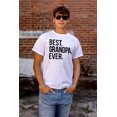 thumbnail image 4 of Best Grandpa Ever Grandfather Poppop Men's Big & Tall Crewneck Graphic Tee Brisco Brands 4X, 4 of 5