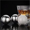 thumbnail image 1 of Juego de 4 piedras de whisky reutilizables de acero inoxidable de 5,6 cm, 1 of 5