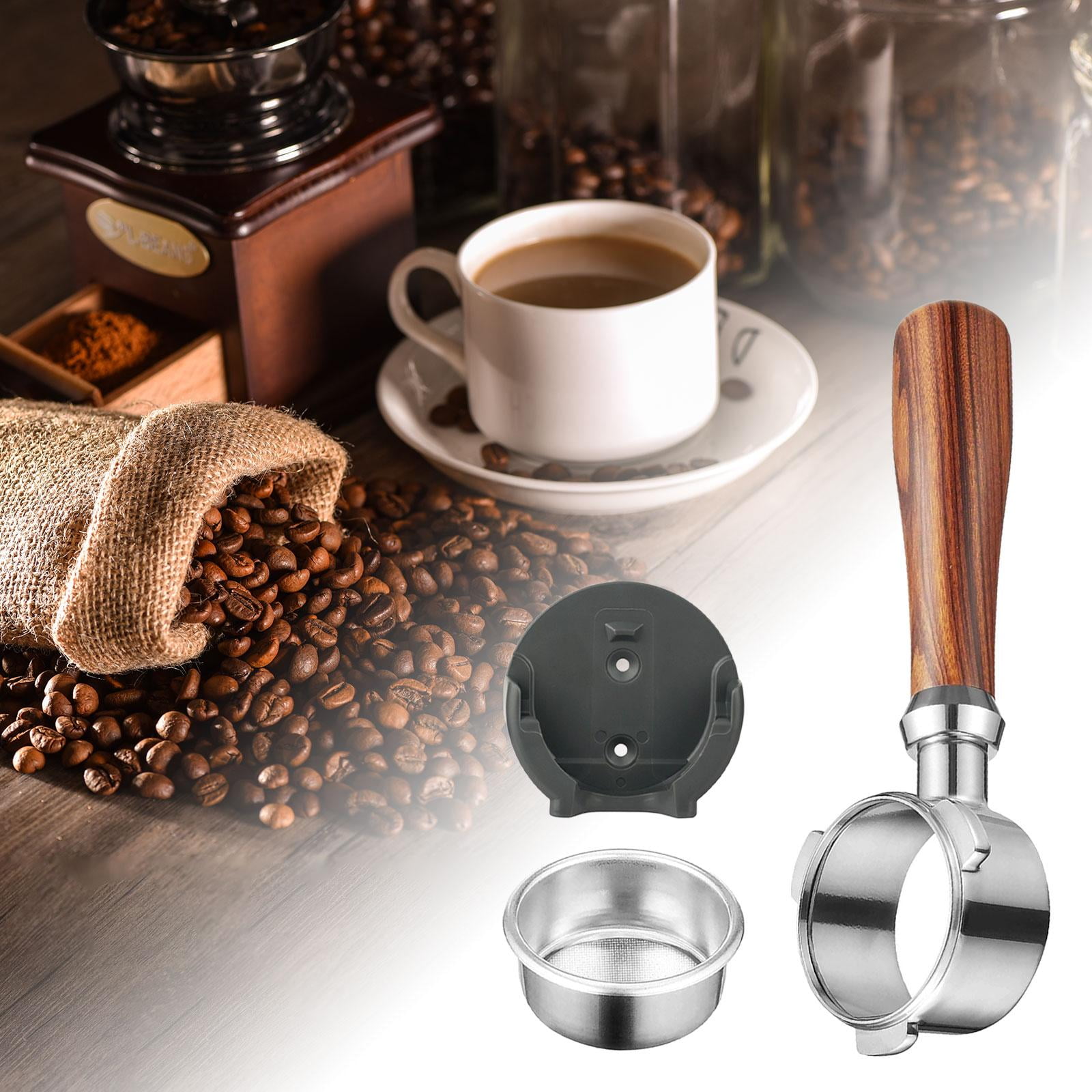 Portafiltro Senza Fondo 51mm A 3 Orecchie Con Manico In Legno – Per DeLonghi Dedica EC680/685/885, Acciaio 304