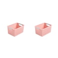 thumbnail image 2 of Caja de plástico Bearachild duradera organizador de almacenamiento apilable para habitación o dormitorio color rosa S 2Conjunto, 2 of 6