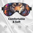 thumbnail image 5 of Uemuo Colorful Wolf Head Pattern Sleep Eye Mask - Light Blocking Sleep Mask Blocking Out Light Perfectly, Soft and Comfortable Night Eye Mask, Eye Blinder, 5 of 7