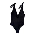 thumbnail image 2 of Traje de Baño Ocean Pacific para Mujer Completo con Nudo en Tirante, Cuello V  Negro Talla G, 2 of 4