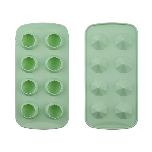 Oleegame 1PC Baby Popsicle Molds Easy Release Silicone & Flexible 8 Ice Cube Trays With For Cocktail Freezer Stackable Ice Trays With Covers