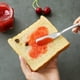 thumbnail image 4 of Cuchillo para untar mantequilla de acero inoxidable, cuchillo para untar queso, para sándwiches de mantequilla, queso, desayuno, juego de 4, 4 of 6