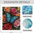 thumbnail image 3 of Diamond Art Kit for Adults, Colorful Butterflies On Vibrant Roses Diamond Painting for Adults Beginners, DIY Diamond Art Painting Kits, 5D Diamond Painting Crafts for Home Decor 12x16 Frameless, 3 of 7