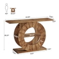 thumbnail image 2 of 41" Solid Wood Console Table with 3-Tier Shelves, Round Carved Base, Farmhouse Entryway or Sofa Table for Living Room, Hallway, Foyer, 2 of 7