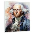 thumbnail image 2 of Designart "George Washington Portrait Revolutionary Icon" President/Political Metal Wall Art Prints, 2 of 5