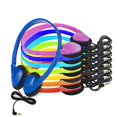 thumbnail image 2 of CN-Outlet Auriculares para niños a granel, paquete de 8, juego de clases multicolor, estudiantes escolares, aulas, niños pequeños, niñas, adolescentes y adultos (paquete de 8), 2 of 5