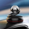 thumbnail image 3 of Solar Car Air Rotating Planet Shaped Car Diffuser with Ball Stylish Auto Rotation for Car Interior Office Bedroom Home Decoration , C Black, 65mmx63mm, 3 of 7