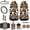 Cow Print Aztec African Tribal, variant on Jeiento Cow Print 12 PCS Front Car Seat Cover Full Set, with Steering Wheel Cover Seat Belt Pad Cover Armrest Box Mat Trash Bin Rear View Mirror Cover Keychain Air Vent Bag Southwest Aztec Decor