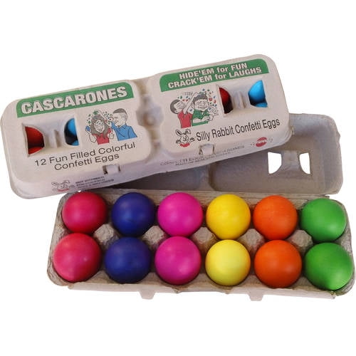 Silly Rabbit MultiColor Easter Confetti Eggs Carton (Cascarones), 1