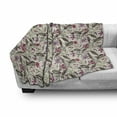 thumbnail image 3 of Island Party Soft Flannel Fleece Blanket, Exotic Blossom Aloha Hibiscus Caribbean Coastal Charm Plants Botanical Motifs, Cozy Plush for Indoor and Outdoor Use, 50" x 60", Multicolor, by Ambesonne, 3 of 6