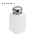 thumbnail image 2 of Dispensador de bomba de líquido de alcohol de 200ML, botella vacía para esmalte de uñas, paquete de 3, 2 of 5