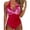 Red #031, variant on Women Sexy Tummy Control One Piece Swimsuits Halter Push Up Bathing Suits Watermelon Red S