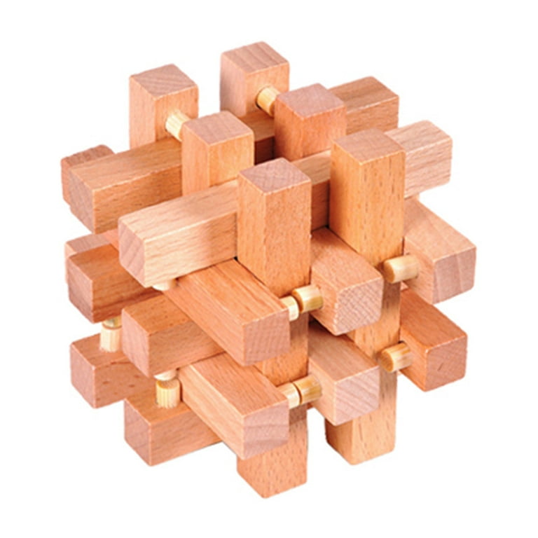 Wooden Puzzles Games Burr Puzzles Jigsaw Lock 3D Handmade Brain