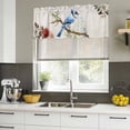 thumbnail image 4 of Blue Bird Floral Curtain Valances for Windows, Kitchen Valance Window Treatments Panel 2 Pack, Country Tree Branches Flowers Animal Rod Pocket Short Curtains for Bathroom Bedroom 42 x 18 Inch, 4 of 8